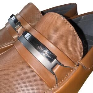 CALVIN KLEIN MEN’S BROWN LEATHER LOAFERS SIZE 10.5 EU 43 DRESS SHOES